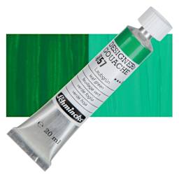 Schmincke Designers Gouache - Leaf Green, 20 ml Tube and swatch