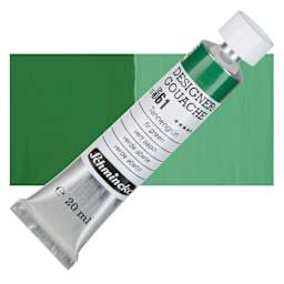 Schmincke Designers Gouache - Fir Green, 20 ml Tube and swatch