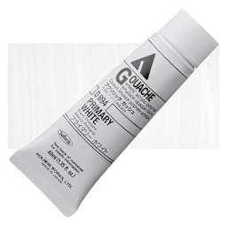 Holbein Acrylic Gouache - Primary White, 40 ml tube and swatch