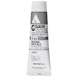 Holbein Acrylic Gouache - Neutral Gray 3, 20 ml tube