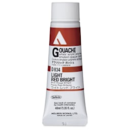 Holbein Acrylic Gouache - Light Red Bright, 40 ml tube