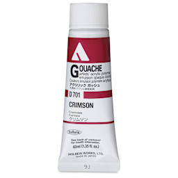 Holbein Acrylic Gouache – Crimson, 40 ml tube