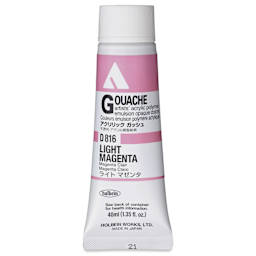 Holbein Acrylic Gouache – Light Magenta, 40 ml tube