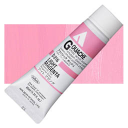 Holbein Acrylic Gouache - Light Magenta, 40 ml tube and swatch