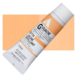 Holbein Acrylic Gouache - Jaune Brilliant, 40 ml tube and swatch