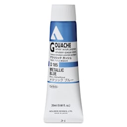 Holbein Acrylic Gouache - Metallic Blue, 20 ml tube