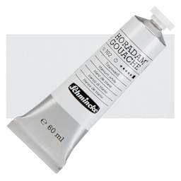Schmincke Horadam Artist Gouache - Titanium White, 60 ml tube and swatch