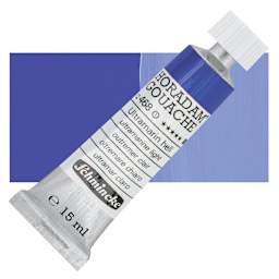 Schmincke Horadam Artist Gouache - Ultramarine Light, 15 ml tube and swatch