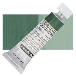 Schmincke Horadam Artist Gouache - Cobalt Green Deep, 15 ml tube and swatch