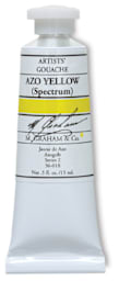M. Graham Artists' Gouache -Azo Yellow, 15 ml Tube shown