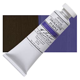 M. Graham Artists' Gouache - Dioxazine Purple, 15 ml tube and swatch