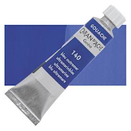 Caran d'Ache Studio Gouache - Ultramarine, 10 ml, Tube and swatch
