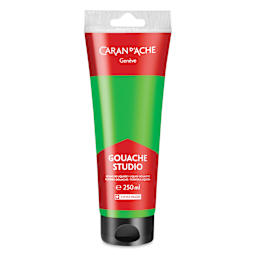 Caran d'Ache Studio Gouache - Fluorescent Yellow Green, 250 ml, Tube