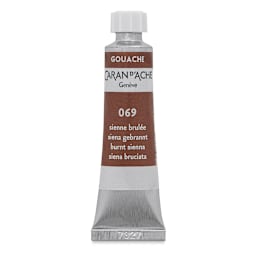 Caran d'Ache Studio Gouache - Burnt Sienna, 10 ml, Tube