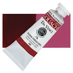 Da Vinci Professional Gouache - Alizarin Crimson Permanent, 37 ml tube and swatch