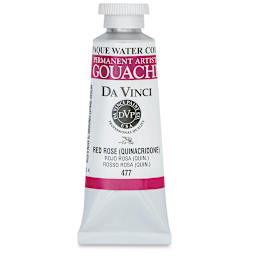 Da Vinci Professional Gouache - Red Rose (Quinacridone), 37 ml tube
