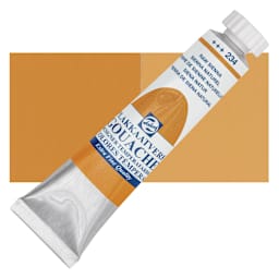Royal Talens Gouache - Raw Sienna, 20 ml tube and swatch