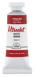 Utrecht Artists' Gouache - Primary Red, 14 ml, Tube (Front)