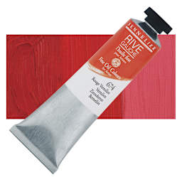 Sennelier Rive Gauche Artists Oil Color - Vermilion, 40 ml tube and swatch