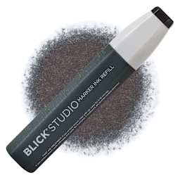 Blick Studio Marker Refill - Black, 020, swatch and refill