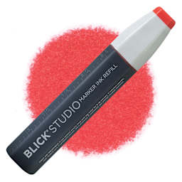 Blick Studio Marker Refill - Red, 005, swatch and refill
