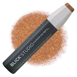 Blick Studio Marker Refill - Light Umber, 086, swatch and refill