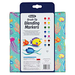 Crayola Signature Blending Markers - Set of 16, back of packaging