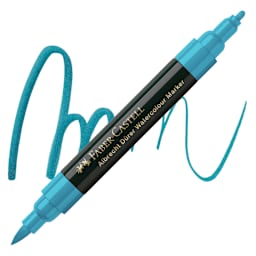Faber-Castell Albrecht Dürer Watercolor Marker - Cobalt Turquoise 153 marker and swatch