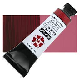 Daniel Smith Extra Fine Gouache - Alizarin Crimson, 15 ml Tube and swatch