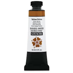 Daniel Smith Extra Fine Gouache - Yellow Ochre, 15 ml Tube (front)