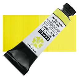Daniel Smith Extra Fine Gouache - Cadmium Yellow Light Hue, 15 ml tube and swatch