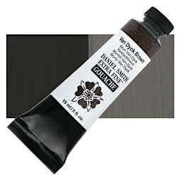 Daniel Smith Extra Fine Gouache - Van Dyck Brown, 15 ml Tube and swatch