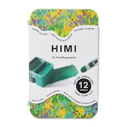 Himi Jelly Gouache Paint - Set of 12, Nature Landscape, 12 g cups front of packaging