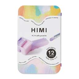 Himi Jelly Gouache Paint - Set of 12, Soft Pastel, 12 g cups front of package