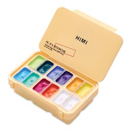 Himi Jelly Gouache Paint - Set of 12, Super Vibrant, 12 g cups