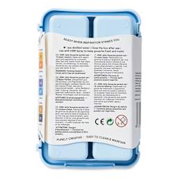 Himi Jelly Gouache Paint - Set of 12, Basic Colors, 12 g cups back of packaging