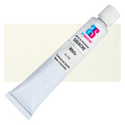 Art Spectrum Artists' Gouache - White, 22.5 ml tube and swatch