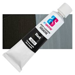 Art Spectrum Artists' Gouache - Black, 40 ml tube and swatch