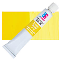 Art Spectrum Artists' Gouache - Primary Yellow, 22.5 ml tube and swatch