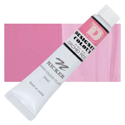 Nicker Designers Color Gouache - Orchid Rose, 20 ml tube and swatch