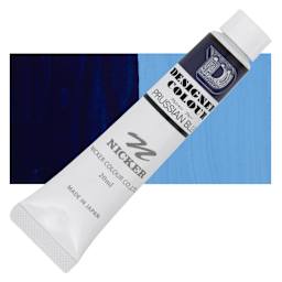 Nicker Designers Color Gouache - Prussian Blue, 20 ml tube and swatch