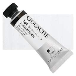 ShinHan Professional Designers Gouache - Primary White, 15 ml tube and swatch