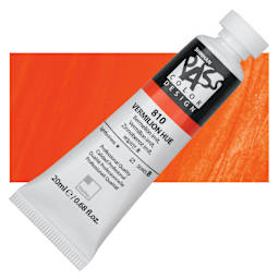 ShinHan Pass Colors Opaque Watercolor Tube - Vermilion, 20 ml tube and swatch