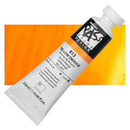 ShinHan Pass Colors Opaque Watercolor Tube - Yellow Orange, 20 ml tube and swatch