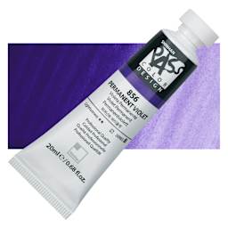 ShinHan Pass Colors Opaque Watercolor Tube - Permanent Violet, 20 ml tube and swatch