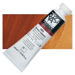 ShinHan Pass Colors Opaque Watercolor Tube - Burnt Sienna, 20 ml tube and swatch