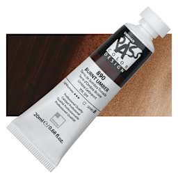 ShinHan Pass Colors Opaque Watercolor Tube - Burnt Umber, 20 ml tube and swatch