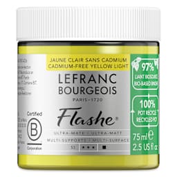 Lefranc Bourgeois Flashe Biobased Paint - Cadmium Free Yellow Light, 75 ml