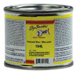 1-Shot Lettering Enamel - Peacock Blue, 4 oz
