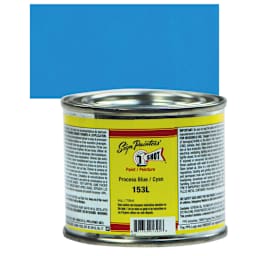 1-Shot Lettering Enamel - Process Blue, 4 oz can and swatch
